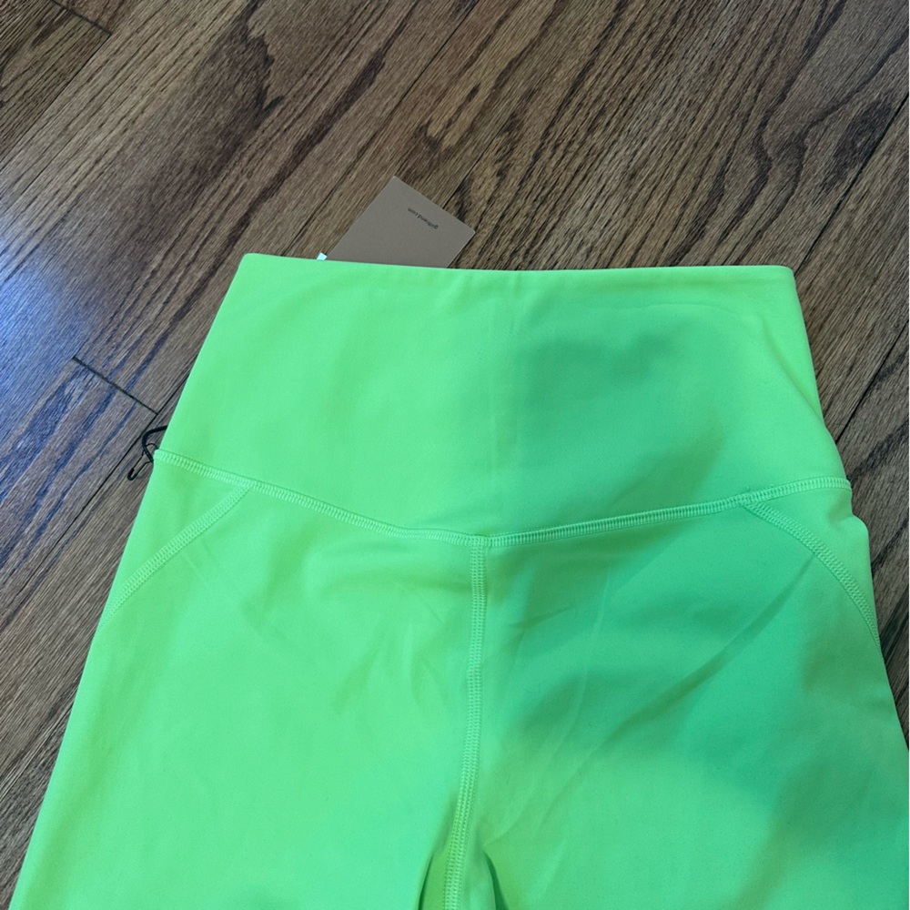 Girlfriend Collective Lime Green Recycled Polyester Sport Leggings - Picture 10 of 13